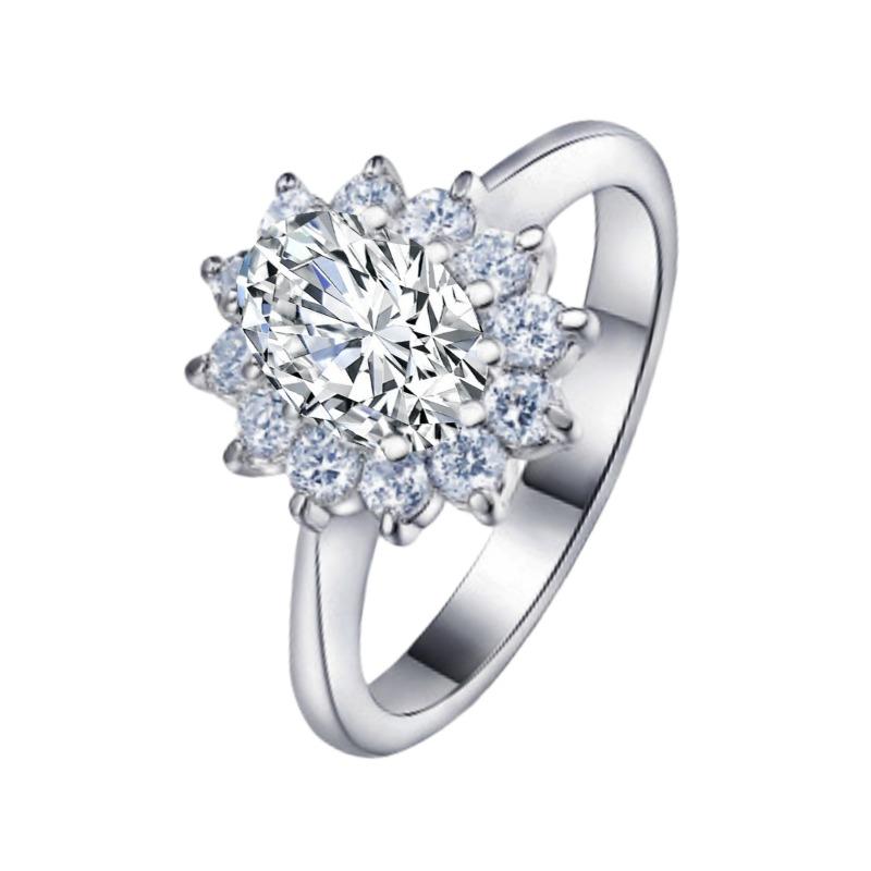 Hot Sale Concubine Popular Tanzanite Dark Blue Diamond Engagement Ring Green Zircon Real Gold Ring