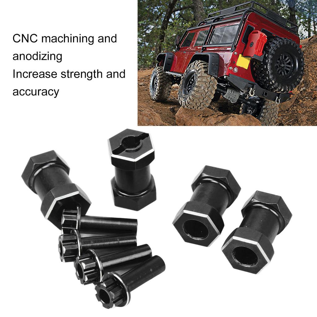 4PCS 12mm RC Wheel Hex Hub with 20mm Offset Extension Crawlers Wheel Hex Drive Adapter for 1Celsius10 RC Crawler Repairing and Upgrading