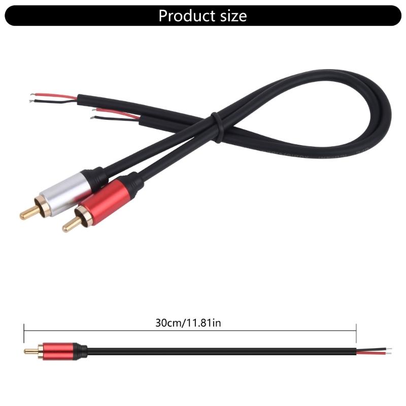 Speaker Wire Auditory Male To Open End Pigtail Splitter Adapter Cable for Players Speakers Home Auditory