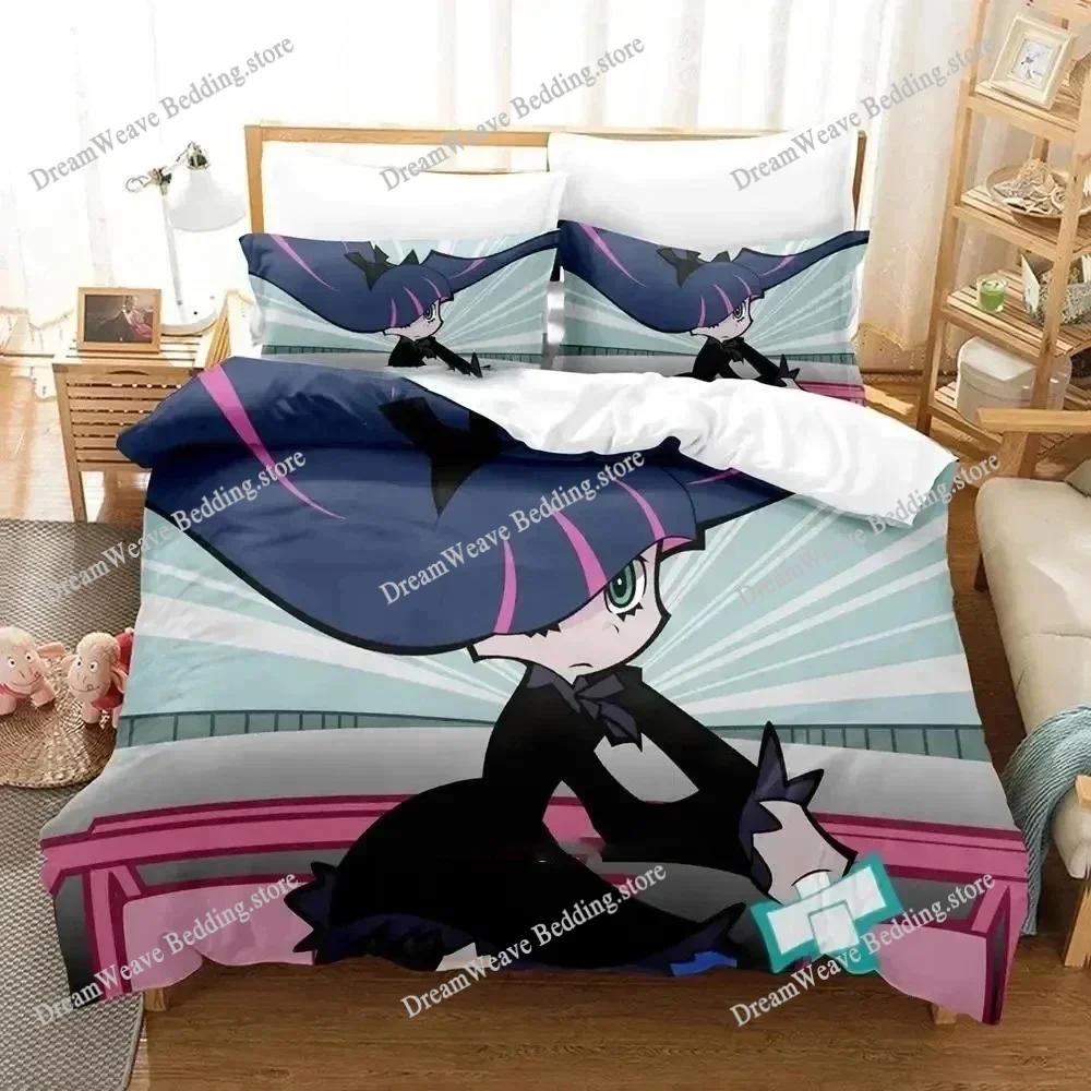 Panty & Stocking with Garterbelt Cartoon Poster Sheets Quilt Covers Bedding Dormitory Sheets Bedding Set Soft Warm Bedding Set74