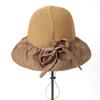UV-blocking blackout ribbon bucket hat (brown) vacation hat