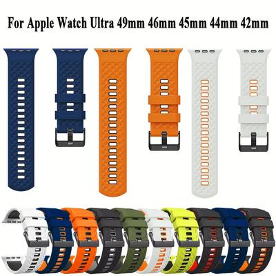 Silicone Strap For Apple Watch 49mm  45mm 46mm 44mm Serie 321- 42mm Soft and Breathable Smart Watch Watchband