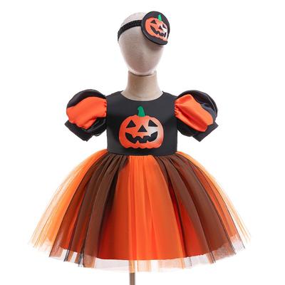 Halloween Dresses Flower Girls Elegant Dress Toddler Baptism 1st Birthday Dress Baby Girl Clothes Princess Wedding Party Kids Costume