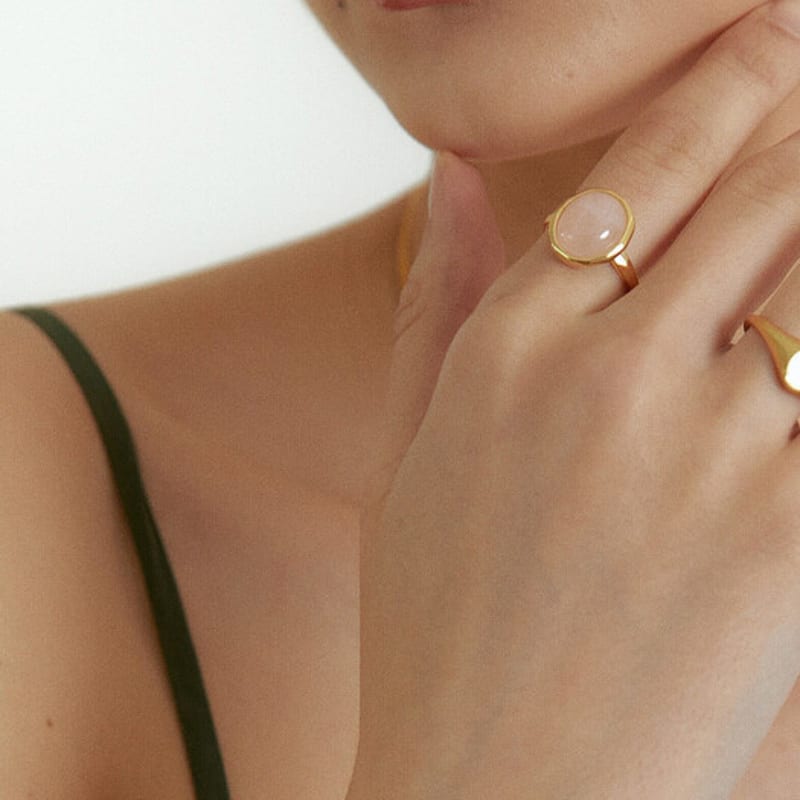 sparrow Rhye rose quartz ring