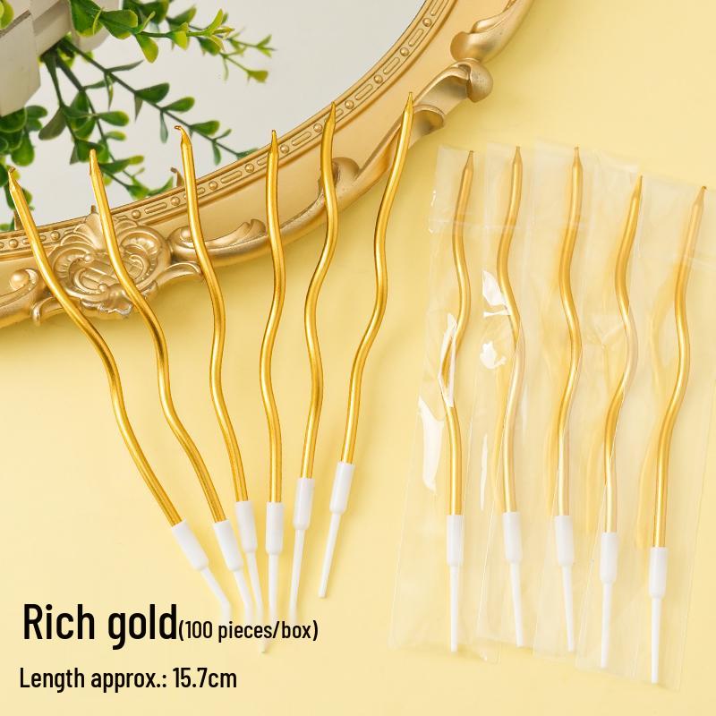 Curved Spiral Birthday Cake Candles - Creative Decorative Ornaments