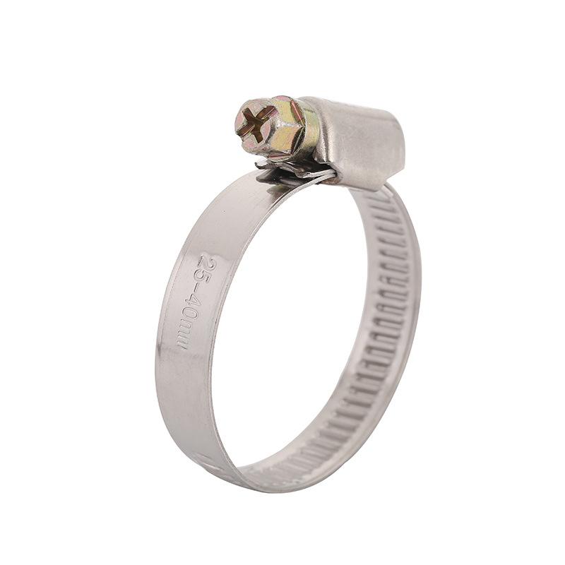 25pcs Stainless Steel Hose Pipe Clamps 10mm-70mm Cross German Hose Clamp Clips for Air Hose Water Pipe Fuel Hose 5 Sizes