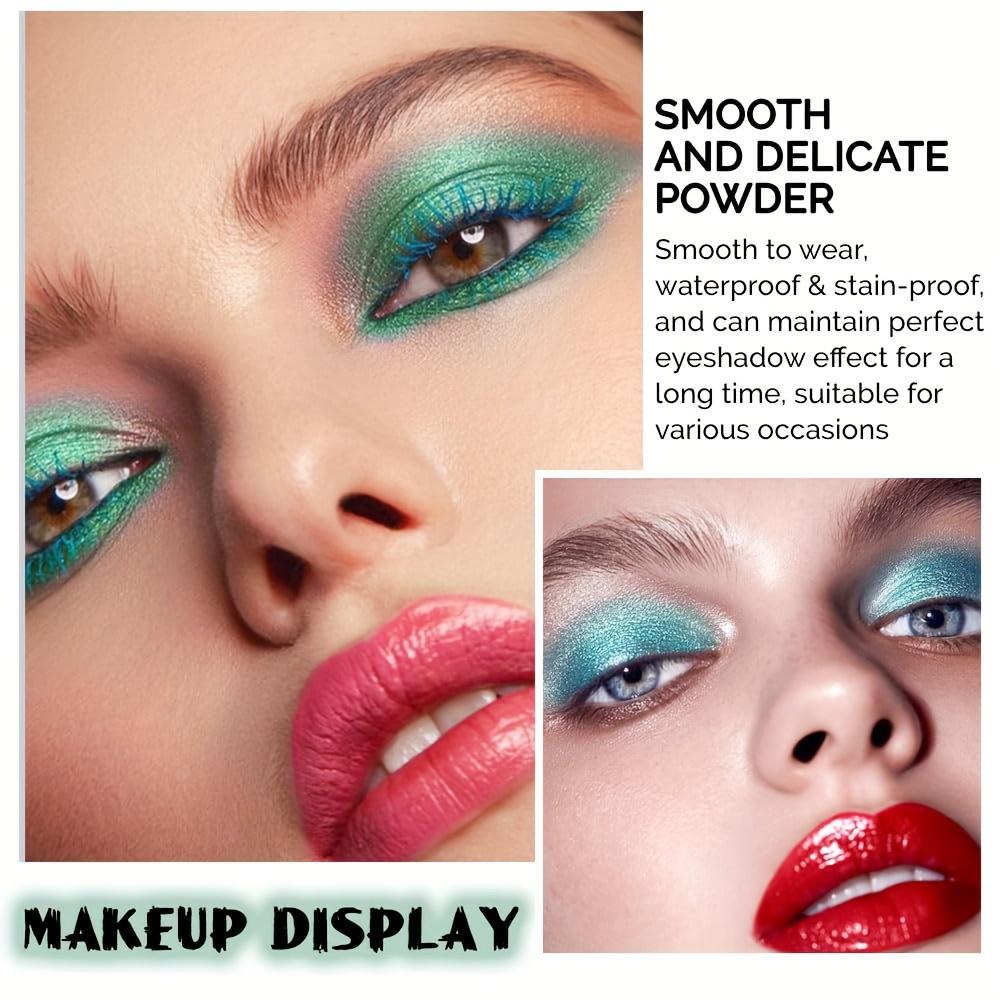 9-farbige Lidschattenpalette in leuchtendem Grün mit Avocado-Effekt. Langanhaltender, wasserfester, matter und schimmernder Lidschatten, perfekt für Augen-Make-up-Partys und Smoky Eyes.