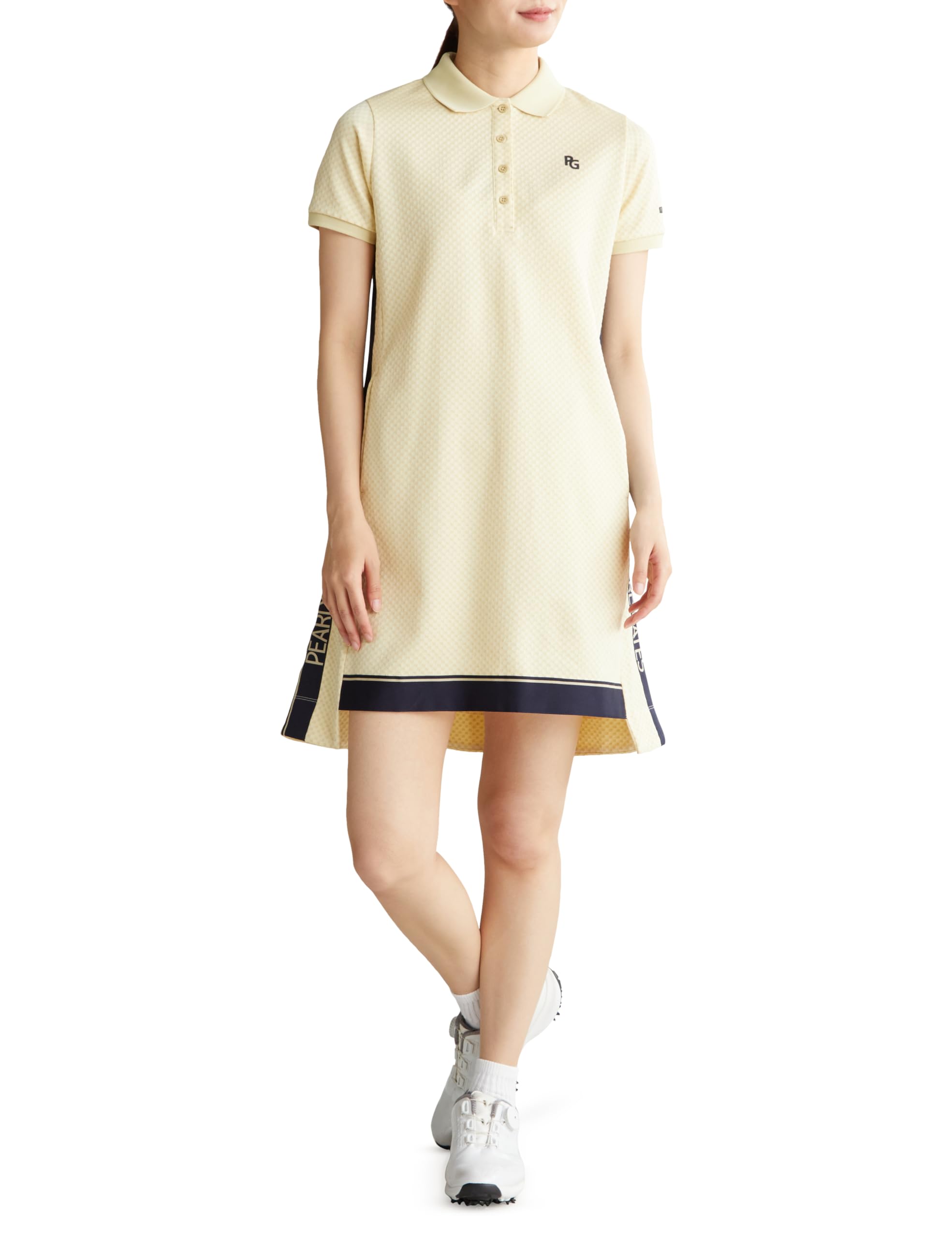 

Short Sleeve Dress Golf 1 [Pearly Gates] Women s (Lamé Jacquard) / / 055-4124400 040_Champagne [M]