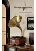 Tang Dian European-Style Gramophone LP Record Player - Creative Copper Wood Home Decor Audio Ornament for Living Room