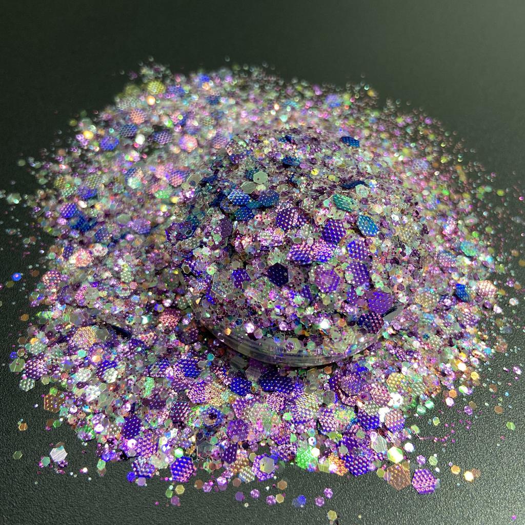 Crystal rainbow Chunky Glitter Bulk Mix Nail Art Tumbler Crafts Glitters for Christmas Decorations