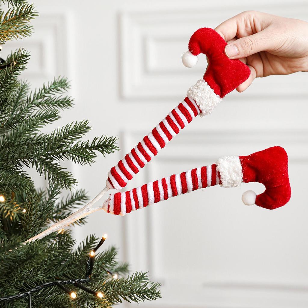 Christmas Plush Toy Legs Doll Xmas Tree Decorations Pendants Holiday Home Hanging Ornaments New Year Decoration