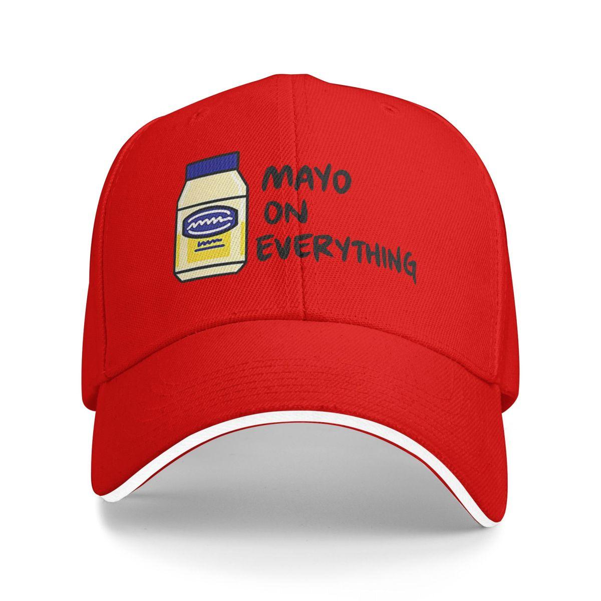 

Unisex Baseball Hats Mayo Mayonnaise On Everything Summer Sports Baseball Caps Hip Hop Cap Casquette Polychromatic Hats One Size