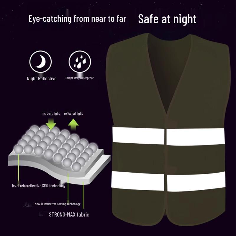 Reflective Safety Vest for Construction and Night Riding