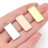 10pcs 10x25mm Stainless Steel Rectangle Blank Tray Pendant Cabochon Base For Jewelry Making DIY Necklace Pendants Acccessories