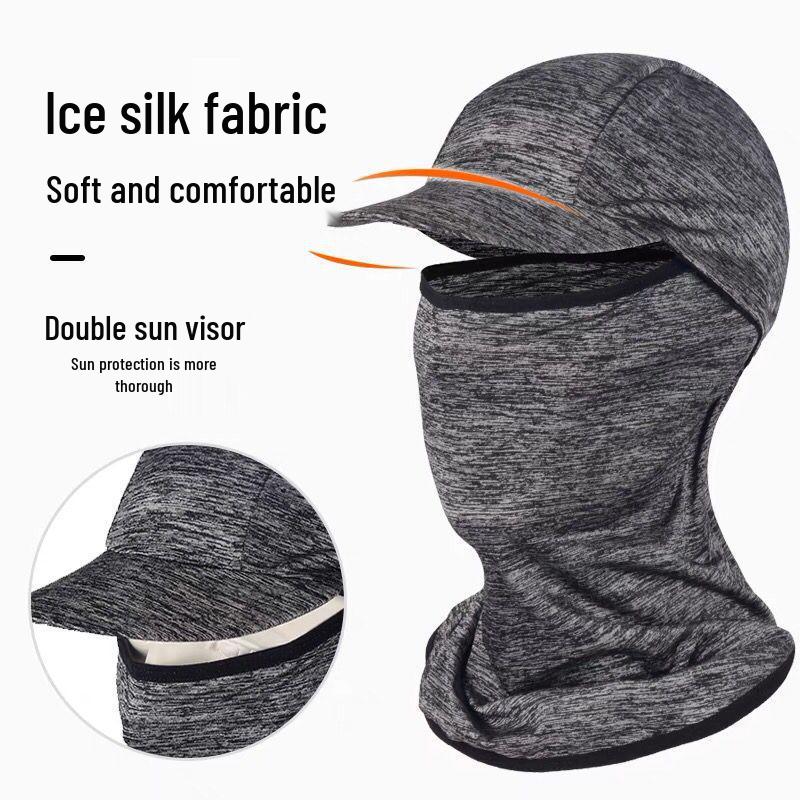 Ice Silk Cooling Visor: Sun Protection and Breathable Face Mask for Outdoor Cycling and Running