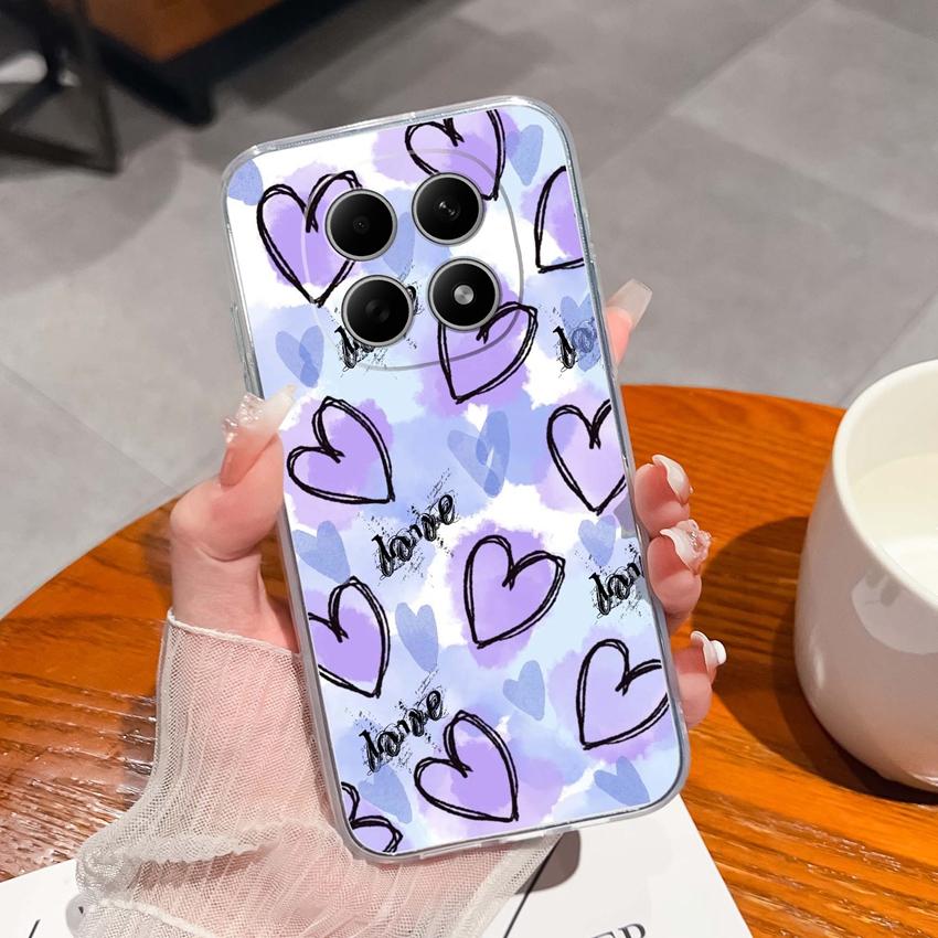 

Подходит для Redmi Note 15 14 Pro 14S 15 15C A5 A1 Популярный Креативный Чехол для Телефона с Буквами и Узорами Прозрачный Силиконовый Нескользящий Чехол для Корпуса Redmi Redmi A5 NFC 4G