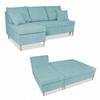 Wigo Corner Sofa Bed Velvet Turquoise