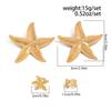 Ingemark 4Pcs Bohemian Exaggerated Large Starfish Stud Earrings for Women Trendy Creative Party Beach Earring Charm Jewelry Gift