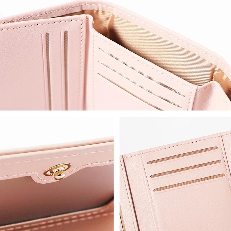 Creative Cartoon Luck Duck Design Women Wallet PU Leather Card Holder Short Fold Wallets Purse