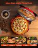 Pizza Oven, 304.8 mm Electric Pizza Maker, 1200W Electric Pizzas Cooker with Cordierite Stone, 5-Mode Temperature Control, Viewing Window for Precise