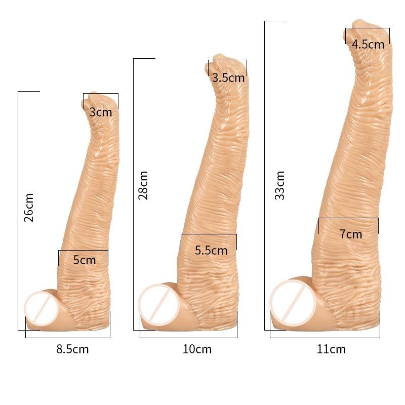Discover Sensual Depths: 3 - Size Dino - Headed PVC Aids, Textured for Immersive Tingling Pleasure
