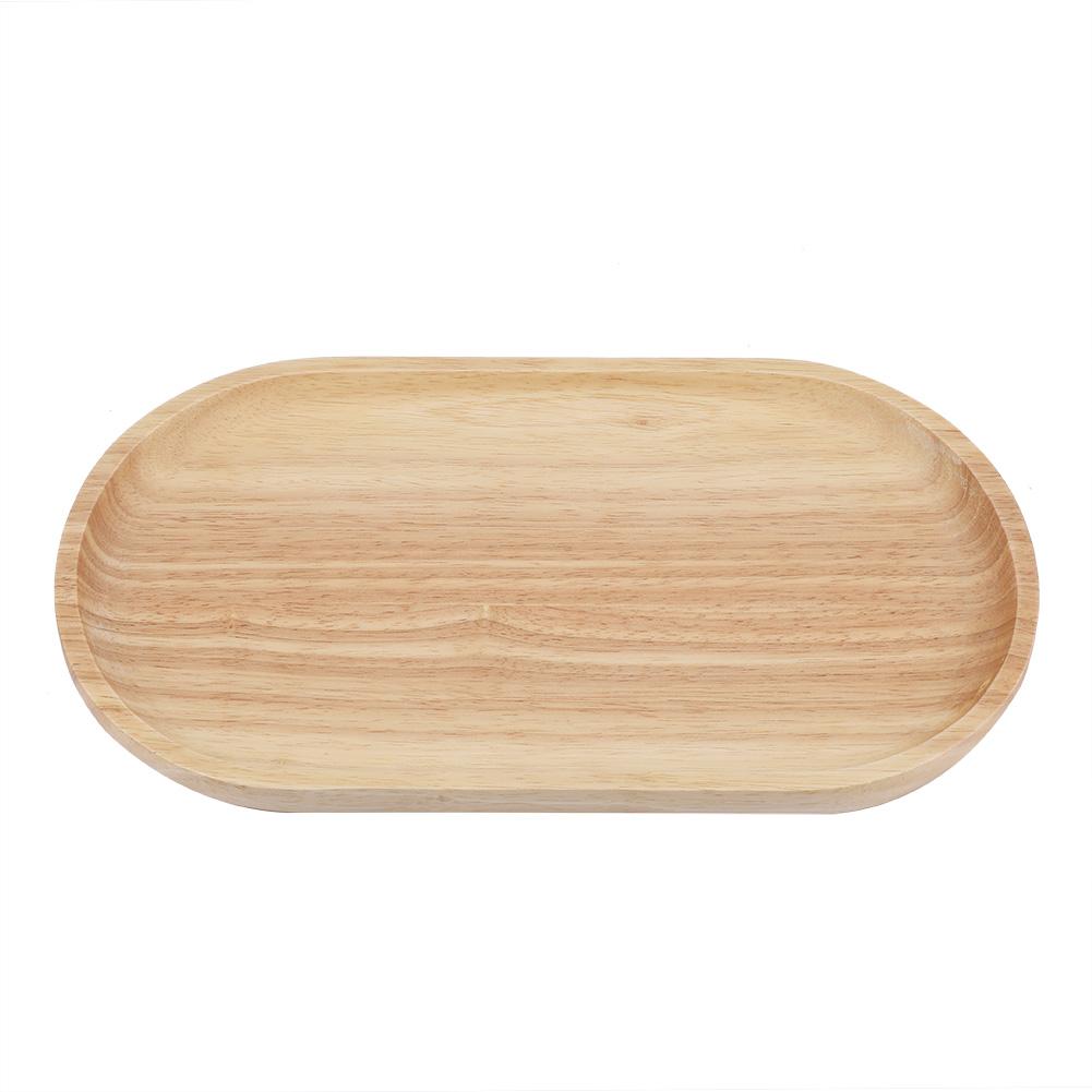 

Wooden Natural Oval Tray Plate for Restaurant Hotel Coffee Shop Home(Large)