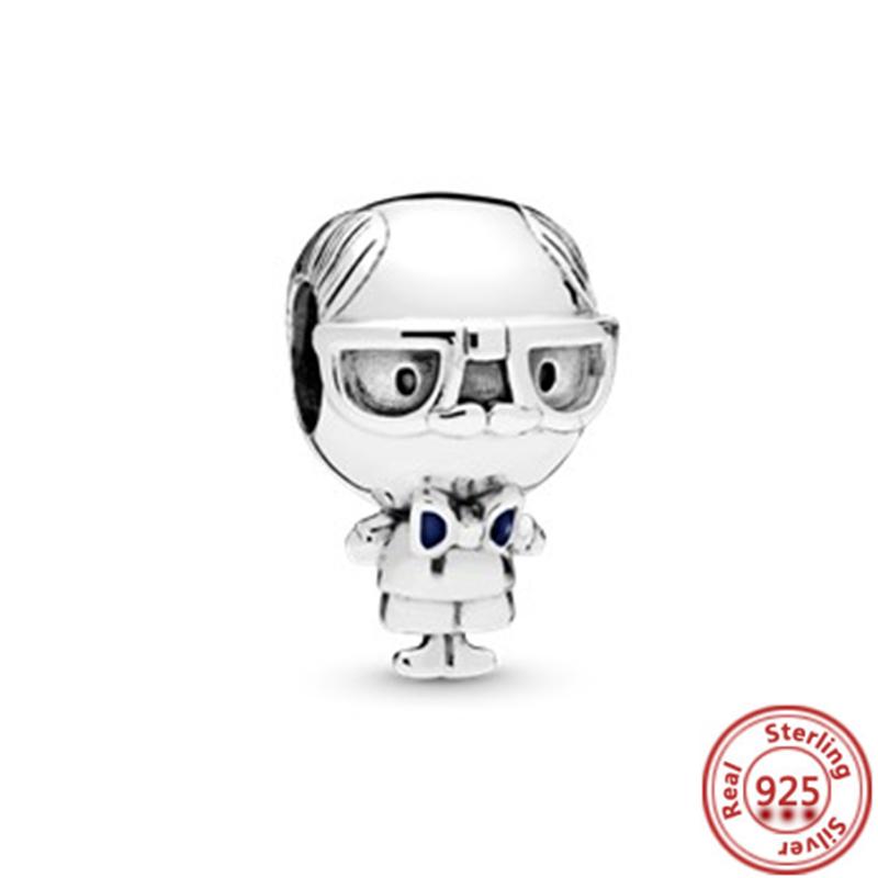 Fit Original Pendant Charm Bracelet Fine Zircon 925 Sterling Copper Sweet Lovely Happy Boy Girl Love Pink Heart Robot DIY Beads