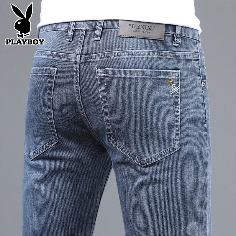 PLAYBOY Men s Stretch Straight-Leg Jeans 34