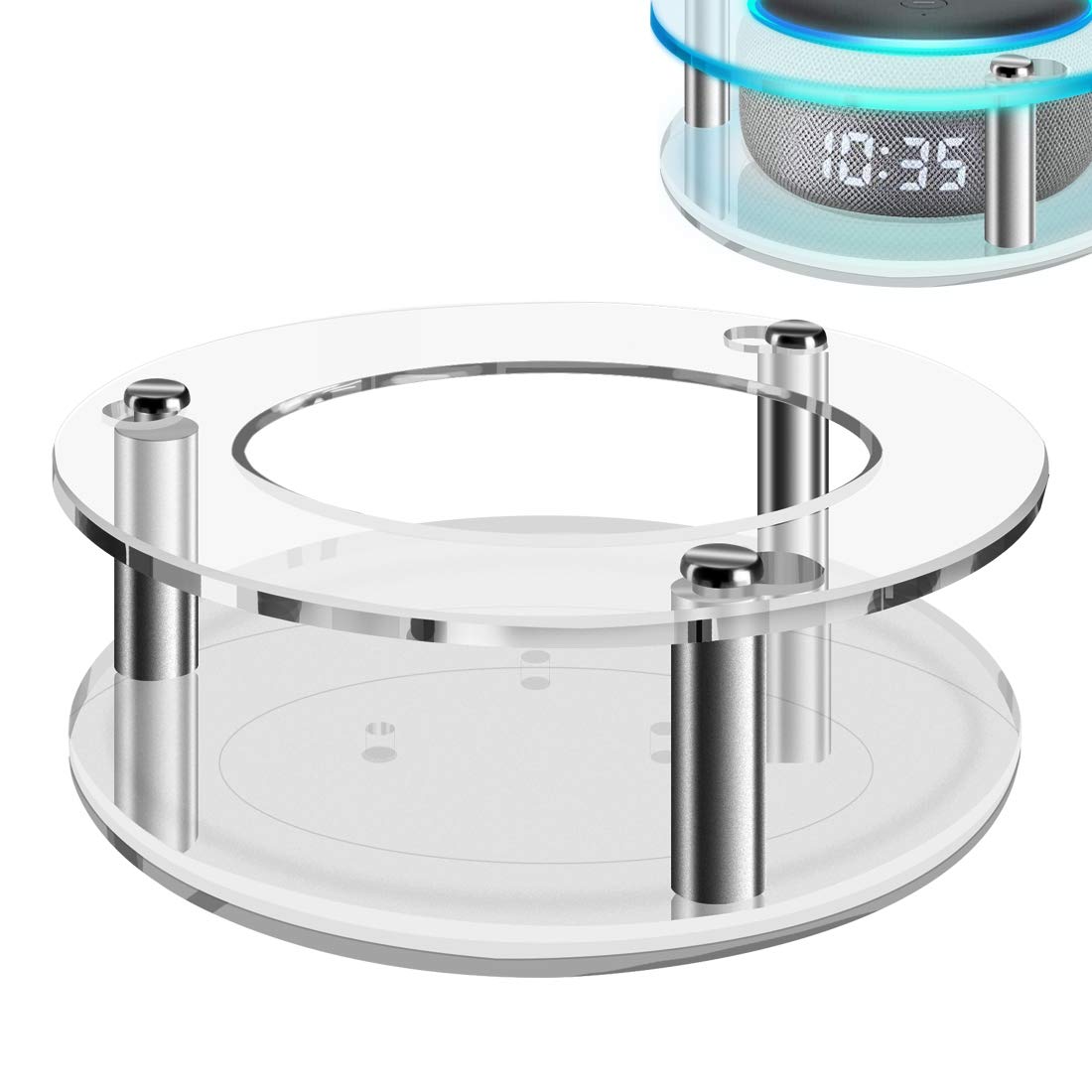 

Geekria Headphone Stand, Acrylic Headset Stand Holder, Headphone Hawk, Headphone Hanger Compatible Stand (Transparent Clear) Compatible with Echo Dot