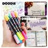 Outline Pen Set, 12Pcs Metallic Outline Marker Pens Gifts Card Writing Double Line Outline Pens Metallic Paint Markers