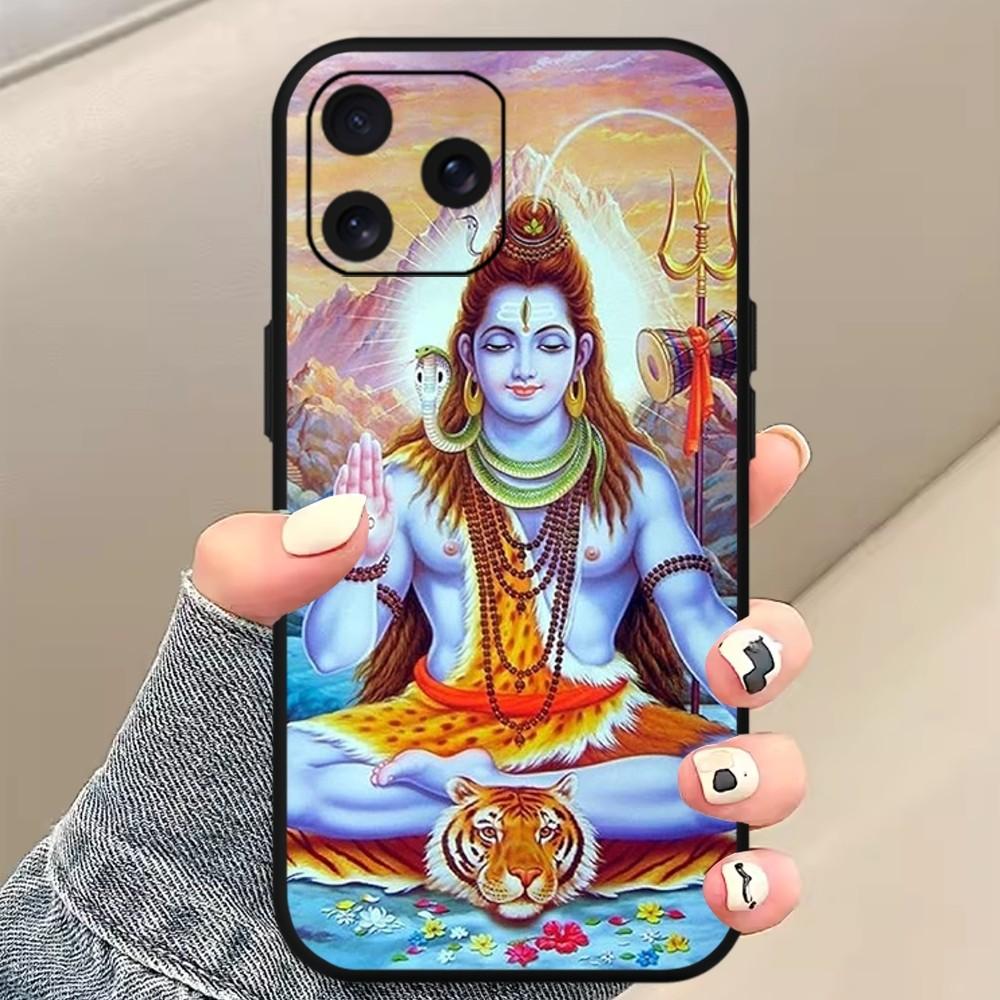 Pán Šiva Hinduistický Bůh Buddha Pouzdro na Telefon Pro iPhone Mini 11 12 13 14 15 Pro XS Max X Plus SE XR Černý Měkký Kryt