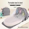 Bärbar hopfällbar babysäng med myggsäkert överdrag