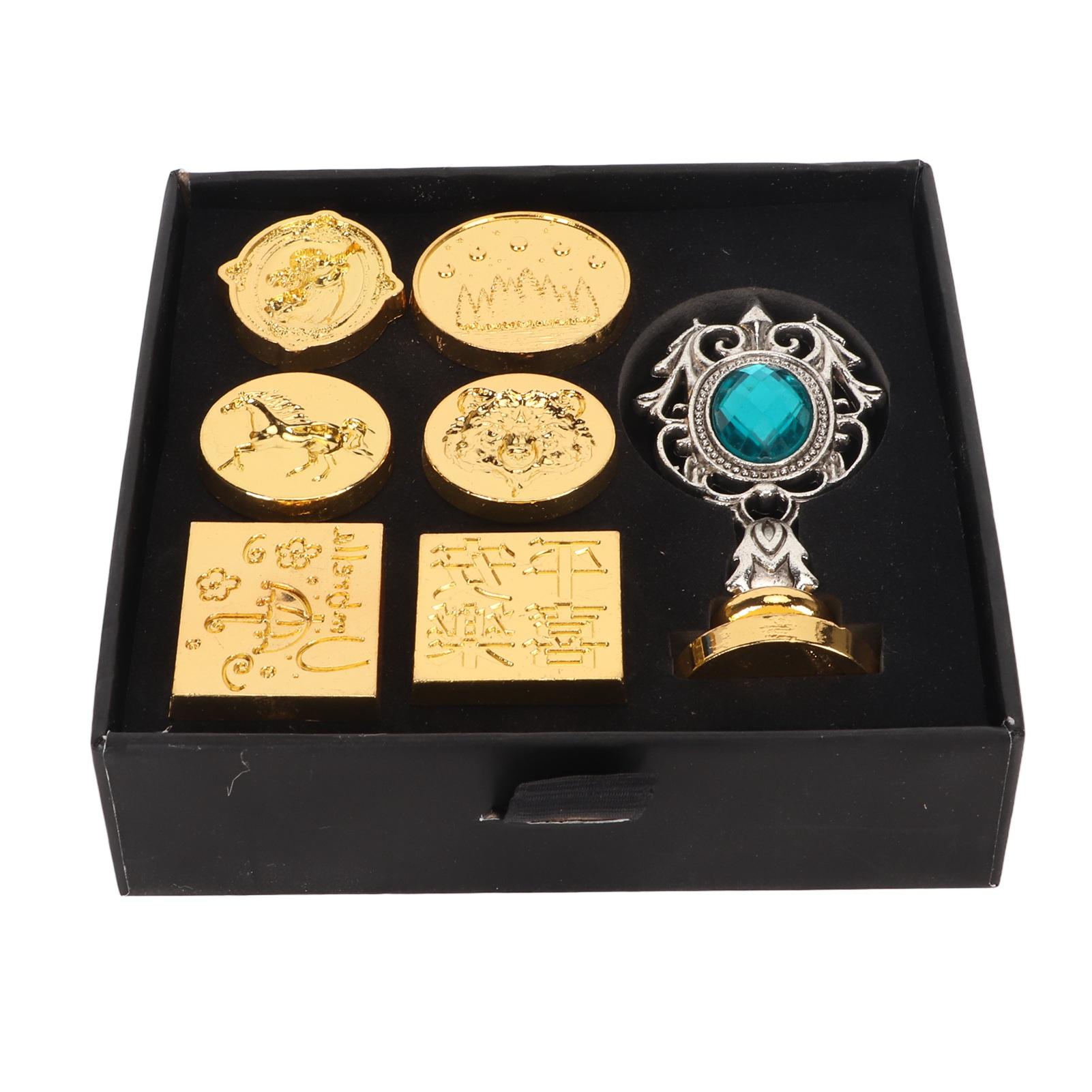 

Сургучная печать в ретро-стиле, съемная, из сплава, с резным узором, простая в использовании, набор для сургучной печати