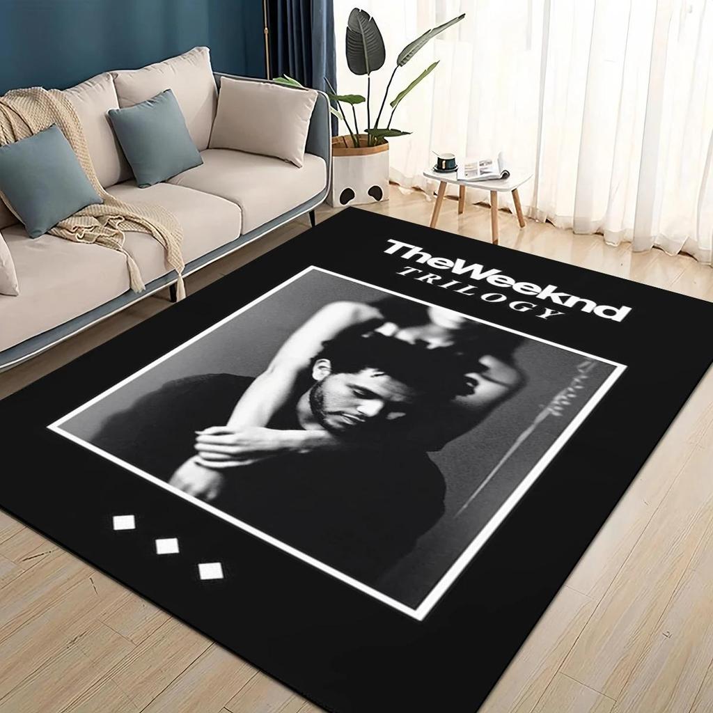 TAPPETO 3D THE WEEKND,XO Alternative R&B Abel Tesfaye per Soggiorno Camera da Letto Casa Decorazione Divano, Tappetino Antiscivolo per Bambini