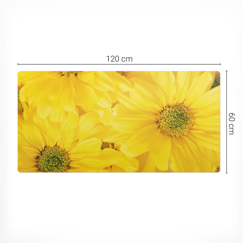 Anti-Slip Protective Desk Mat with Sunflower Graphics 120x60 cm