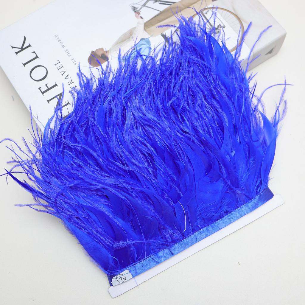 FeatherNew Feather Trim Ostrich Feather Skirt Trim Fabric Tape Fabric Craft DIY Accessories Bag Clothing Decoration Materials 10meters