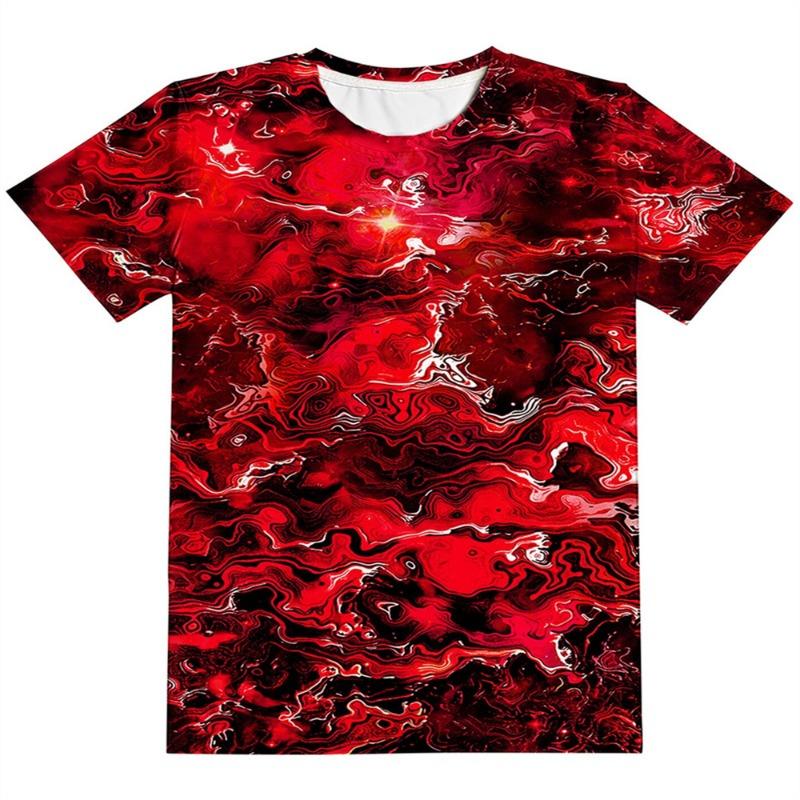 T-Shirts for Children 3D Print Flame Lightning Casual Boys Girls Tops Summer Crew Neck Short Sleeves 2025 Children's Clothing