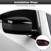 Black Exterior Side Door Rearview Mirror Decor Cover Trim For Chrysler 300C 11+