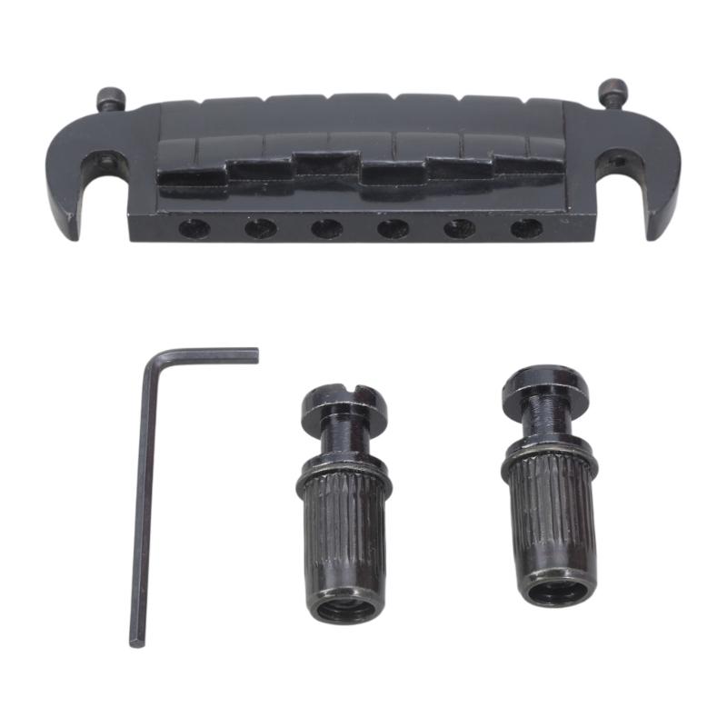 Verstellbarer Wraparound-Gitarrensteg, kleines integriertes Steg-Saitenhalter ohne Code für E-Gitarrenteile im LP-Stil