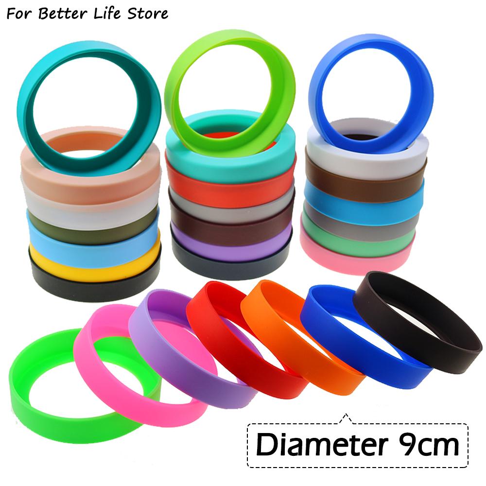 1Pc18.5G 9CM Soft Silicone Cup Bottom Protective Cover Stewing Beaker Holder Thermos Cup Base Case Wear Resistant Odorless Cup Holders 5