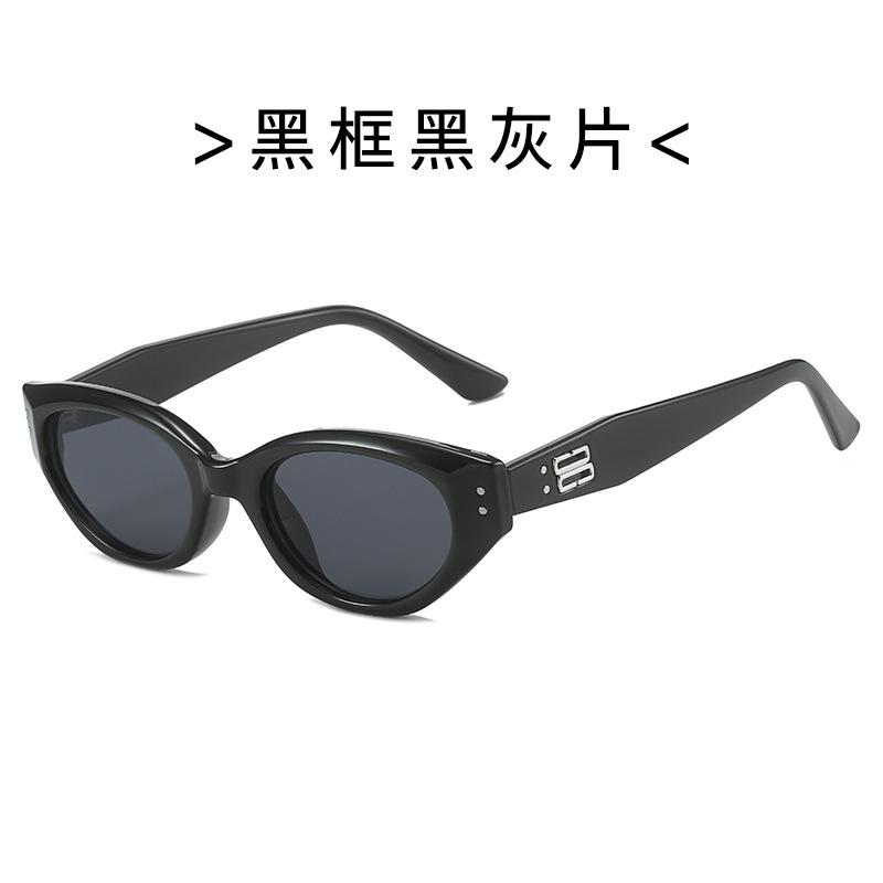 Rivets Decoration Sunglasses Women Cat Eye Shape Uv Protection Men Sun Glasses High Quality Female Sun Glass