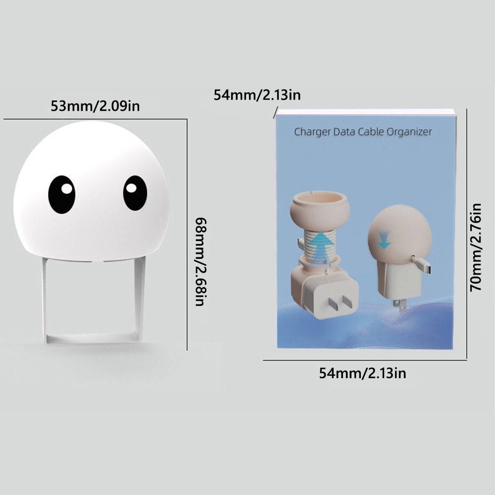 New Portable Data Cable Winder Multi-function Silicone Binding Belt Data Cable Buckle Belt Cartoon Data Cable Protective Cover