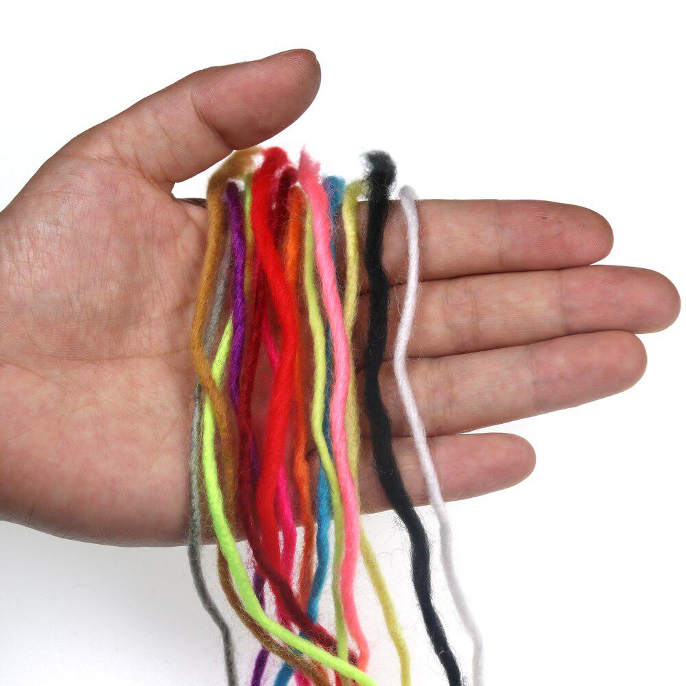 Bimoo 2m/Card 3mm Fly Tying Yarn Egg Fly Tying Material Pink Yellow Red Fluo Green