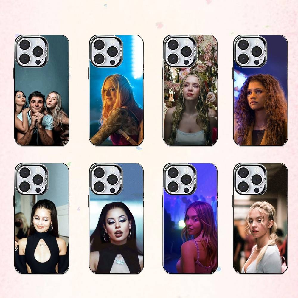 Embers E-Euphoria S-Season 3 Phone Case For iPhone17,16,15,14,13,12,11 Plus,Pro Max Colored Silver Plated Inside Cover