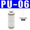 PU Pneumatic Quick Connect Air Hose Fittings, Straight & Three-Way, Sizes: 4/6/8/10/12/16mm