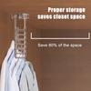 Adjustable Height Coat Hanger Strong Adsorption 5kg Load Garment Hanger Suction Cup Hook Hanger Holds 6 Clothes