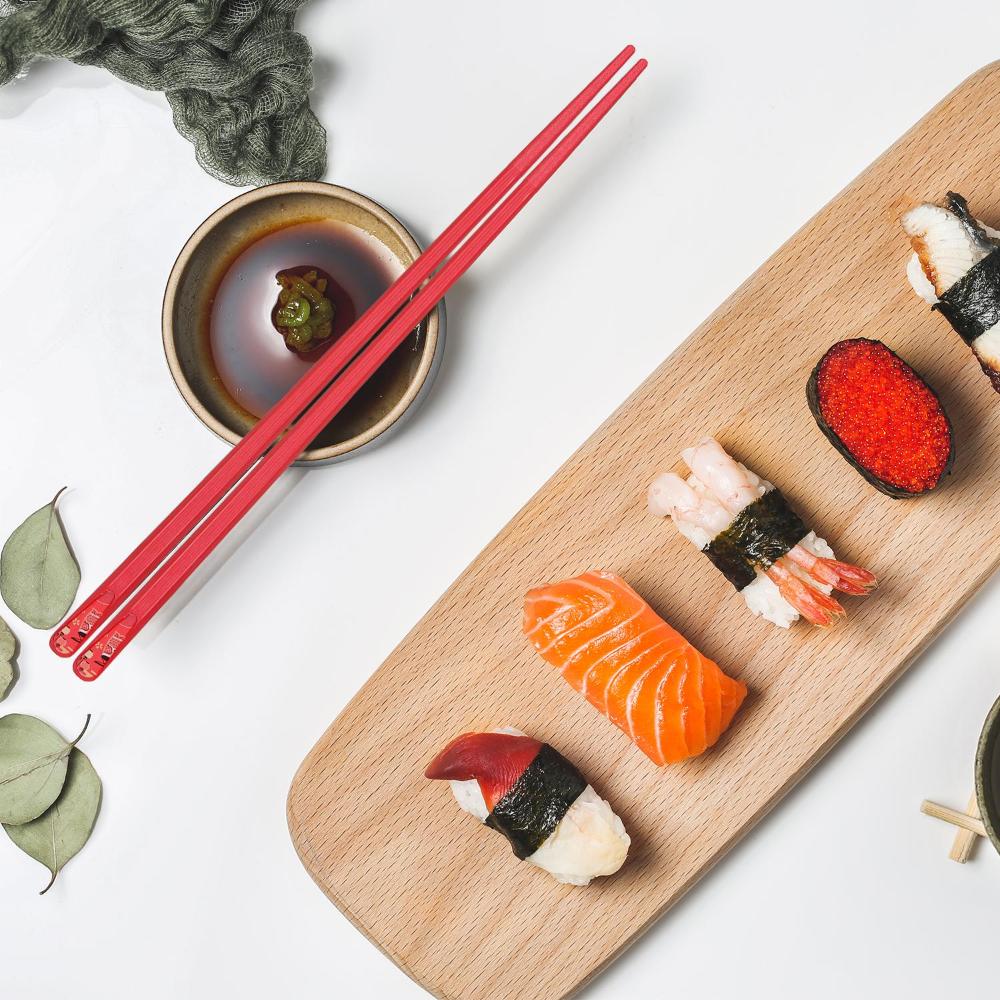 Tableware Japanese Style Different Patterns Non-Slip Safe Fiberglass Chopsticks Set Dishwasher