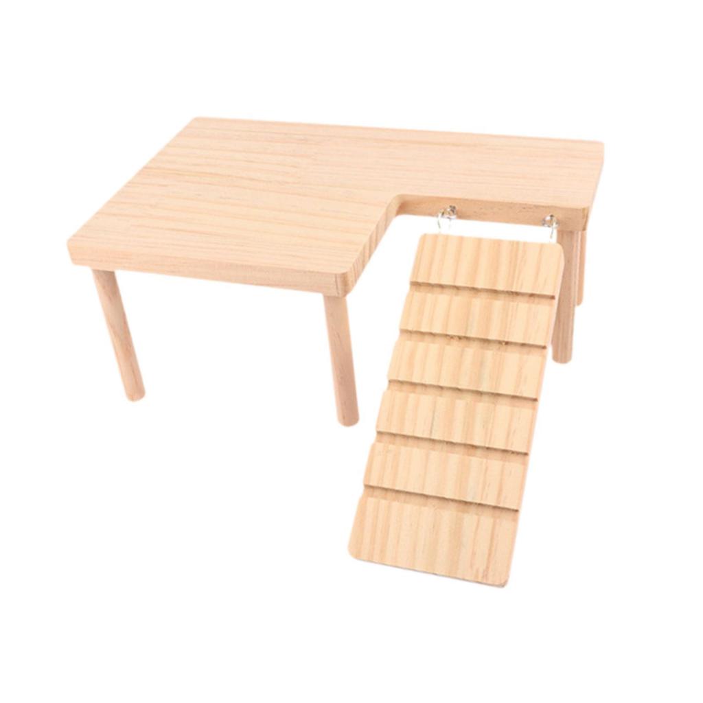 Hamster platforms with Ladder L Shaped Pet Staircase for Mouse Hamster Rat