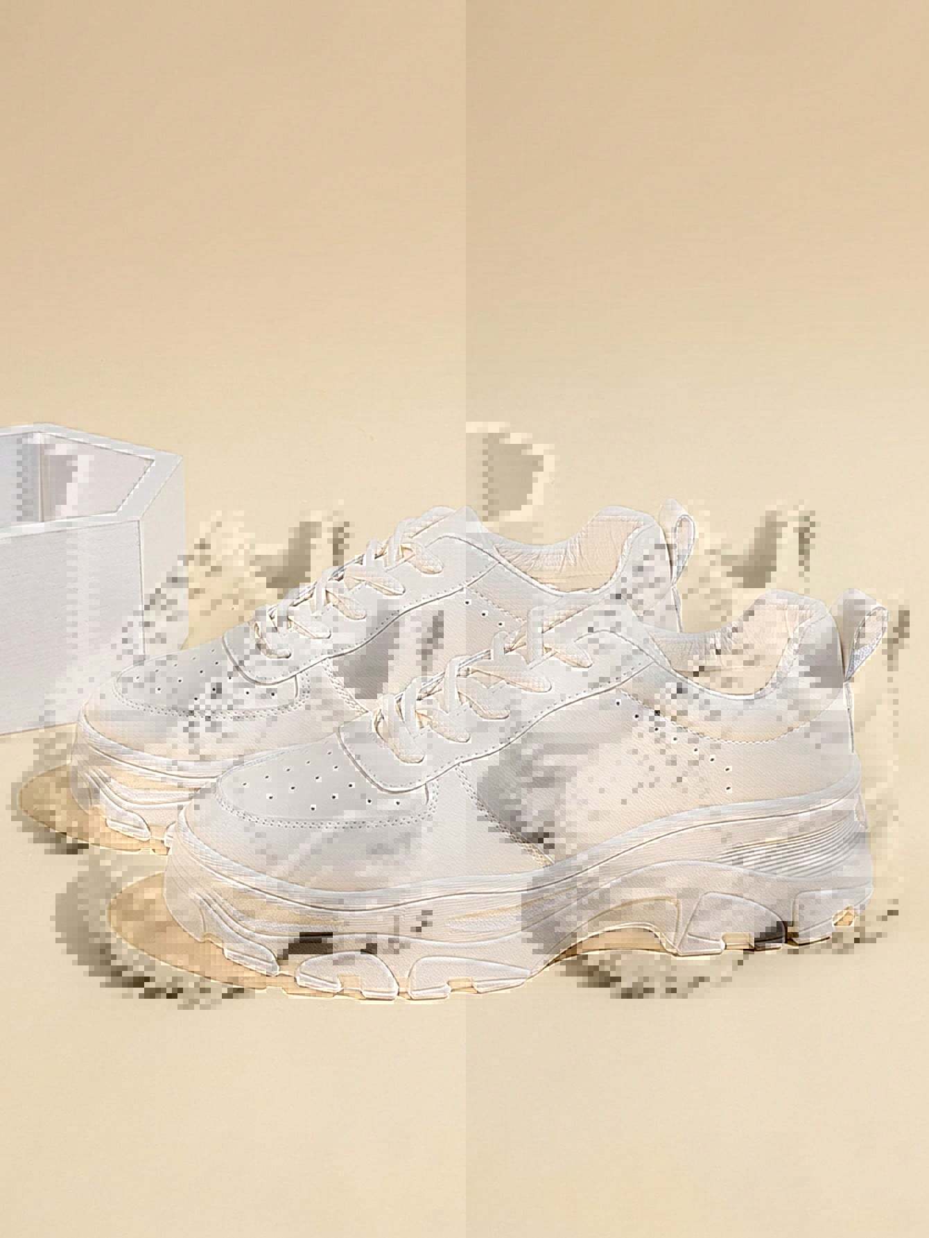New thick-soled heightening ins large-size dad shoes, student sports and leisure shoes 35