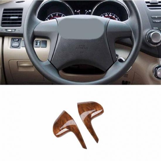 Front Steering Wheel Frame 2007-11 For Toyota Camry Cover Trim Brown Wood Car